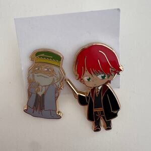 Universal Studio Harry Potter Collectible Pins Retired Chibi Ron Dumbledore